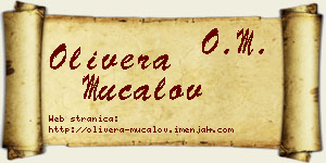 Olivera Mučalov vizit kartica
